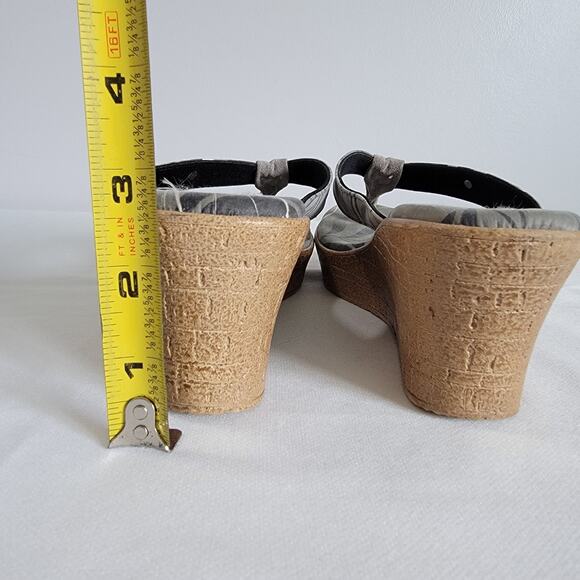 Island Slipper Wedge 3" Heel Sandals Womens Sz 10 Hawaiian Made In Hawaii USA - Picture 7 of 12